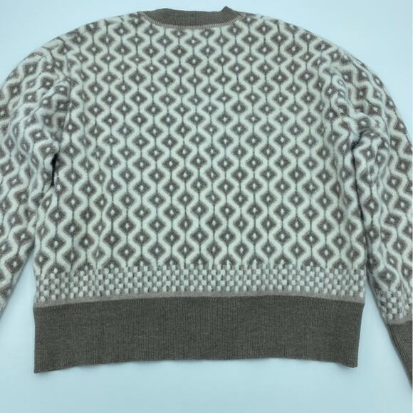 Cupcakes & Cashmere Sweater XS Eyelash Geo Boyfriend Cardigan Oversized - Picture 5 of 8